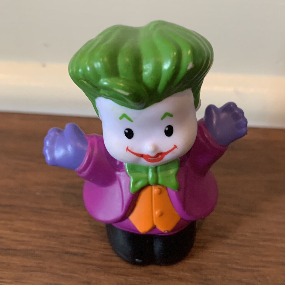Fisher Price Little People DC Super Friends The Joker Clown Purple Green Hair